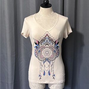 Liberty Wear Women’s Cream Graphic T-Shirt